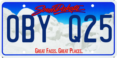 SD license plate 0BYQ25