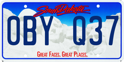 SD license plate 0BYQ37