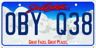 SD license plate 0BYQ38