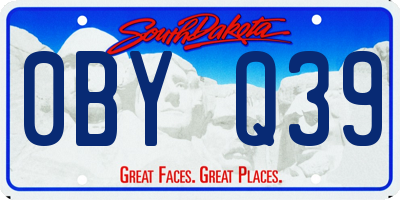SD license plate 0BYQ39