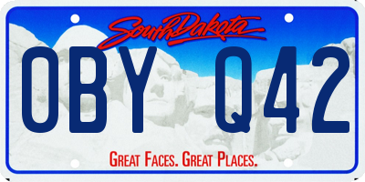 SD license plate 0BYQ42
