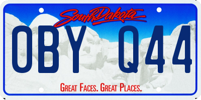 SD license plate 0BYQ44