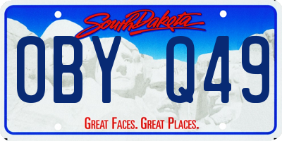 SD license plate 0BYQ49