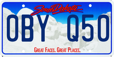 SD license plate 0BYQ50
