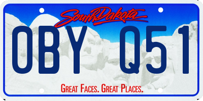SD license plate 0BYQ51