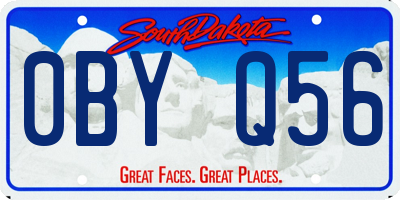 SD license plate 0BYQ56