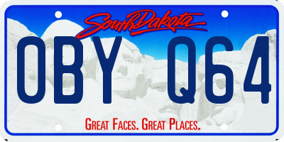 SD license plate 0BYQ64