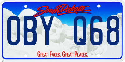 SD license plate 0BYQ68