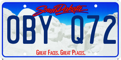SD license plate 0BYQ72