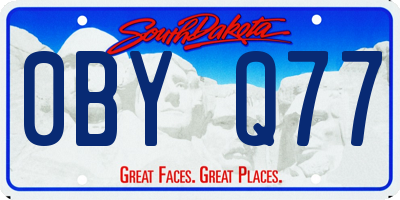 SD license plate 0BYQ77