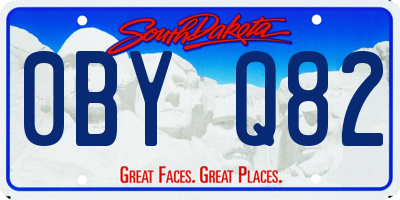 SD license plate 0BYQ82