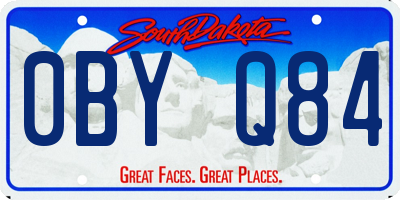 SD license plate 0BYQ84