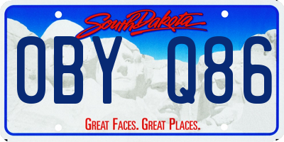 SD license plate 0BYQ86
