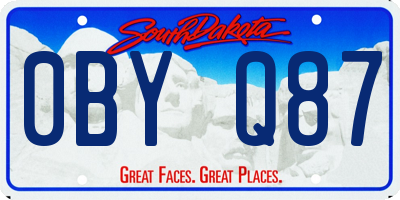 SD license plate 0BYQ87