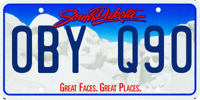 SD license plate 0BYQ90