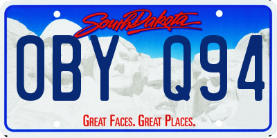 SD license plate 0BYQ94