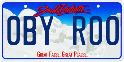 SD license plate 0BYR00