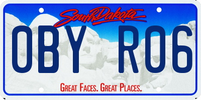 SD license plate 0BYR06