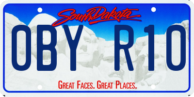 SD license plate 0BYR10