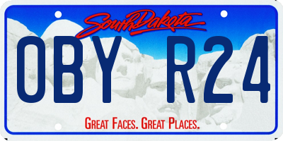 SD license plate 0BYR24