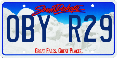 SD license plate 0BYR29