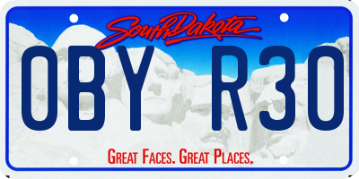 SD license plate 0BYR30