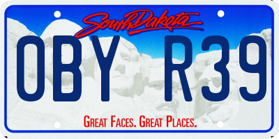 SD license plate 0BYR39