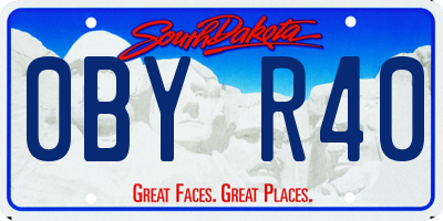 SD license plate 0BYR40