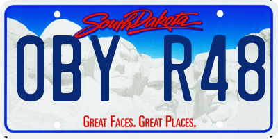 SD license plate 0BYR48