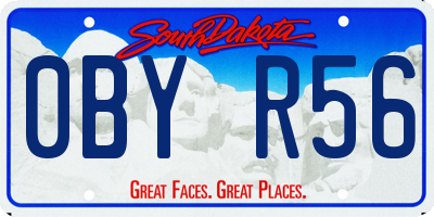 SD license plate 0BYR56