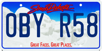 SD license plate 0BYR58