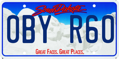 SD license plate 0BYR60