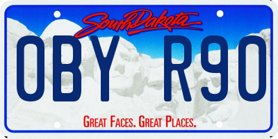 SD license plate 0BYR90