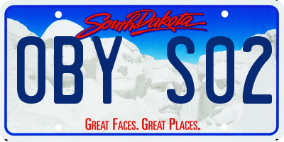 SD license plate 0BYS02