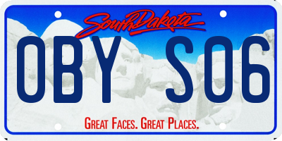 SD license plate 0BYS06