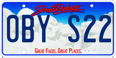 SD license plate 0BYS22