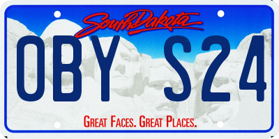 SD license plate 0BYS24