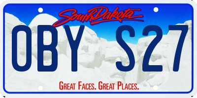 SD license plate 0BYS27