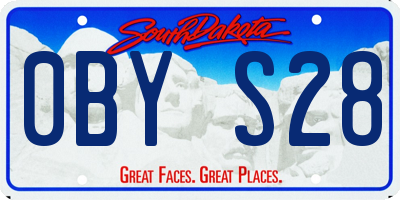 SD license plate 0BYS28