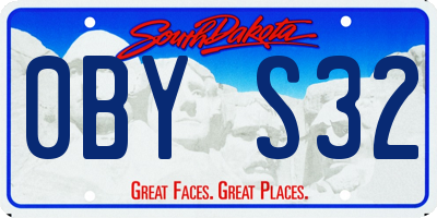 SD license plate 0BYS32