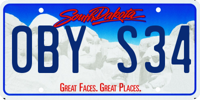 SD license plate 0BYS34