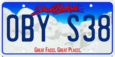SD license plate 0BYS38