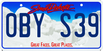 SD license plate 0BYS39