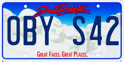 SD license plate 0BYS42