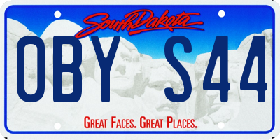 SD license plate 0BYS44