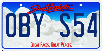 SD license plate 0BYS54