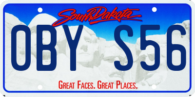 SD license plate 0BYS56