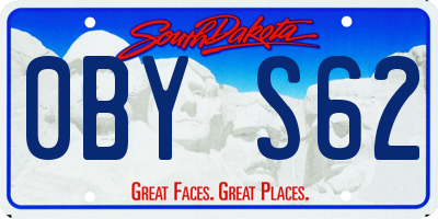 SD license plate 0BYS62