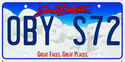 SD license plate 0BYS72