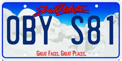 SD license plate 0BYS81